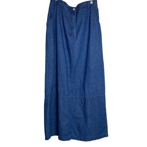 Vintage Saint Germain Paris Women's Denim Maxi Skirt Size Medium